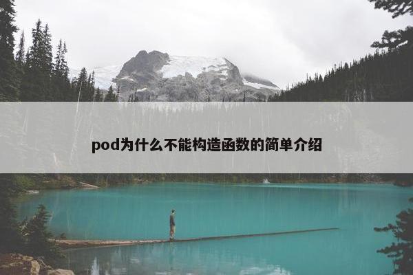 pod为什么不能构造函数的简单介绍