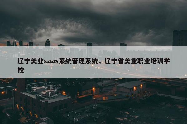 辽宁美业saas系统管理系统，辽宁省美业职业培训学校