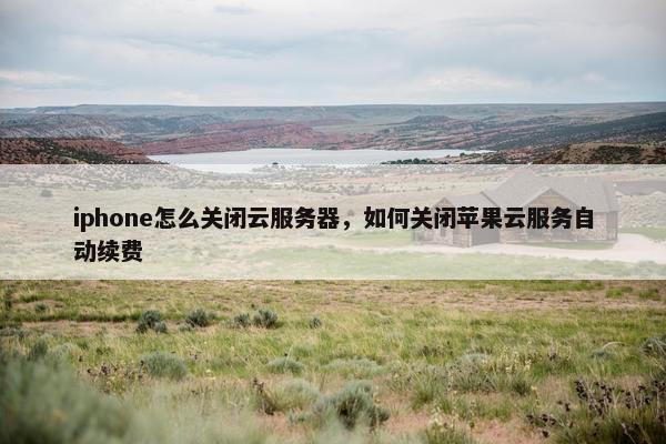 iphone怎么关闭云服务器，如何关闭苹果云服务自动续费