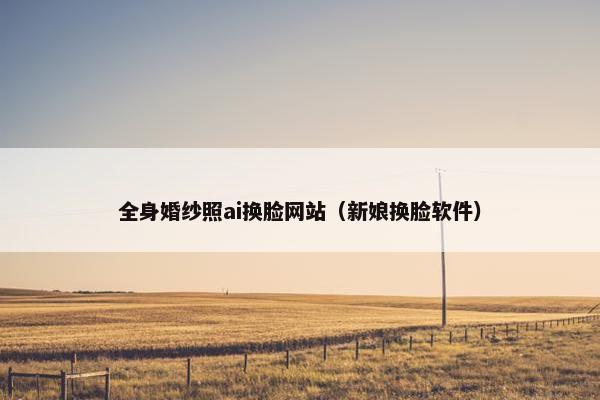 全身婚纱照ai换脸网站（新娘换脸软件）