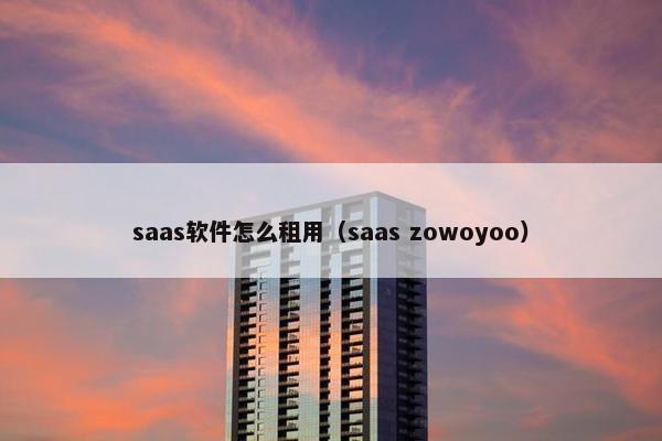 saas软件怎么租用（saas zowoyoo）