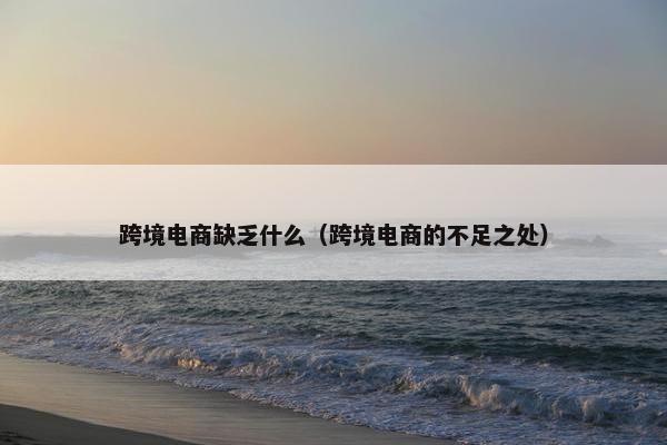 跨境电商缺乏什么（跨境电商的不足之处）