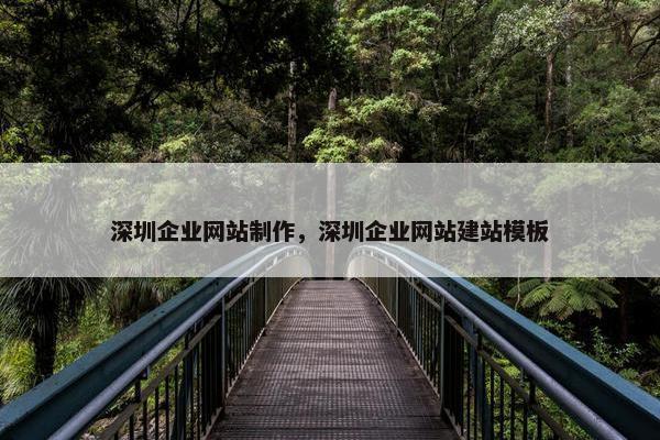 深圳企业网站制作，深圳企业网站建站模板