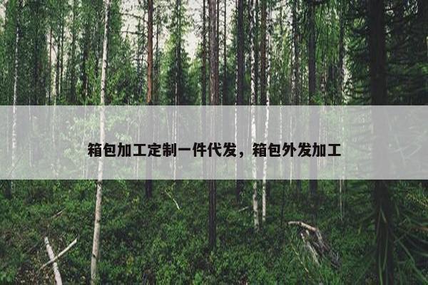 箱包加工定制一件代发，箱包外发加工