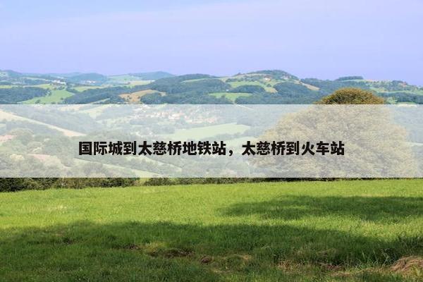 国际城到太慈桥地铁站，太慈桥到火车站