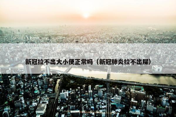 新冠拉不出大小便正常吗（新冠肺炎拉不出屎）