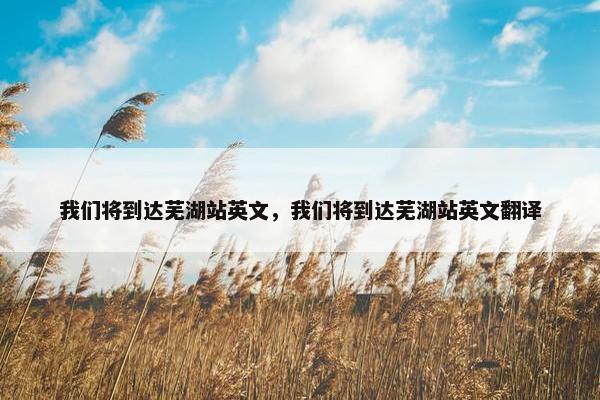 我们将到达芜湖站英文，我们将到达芜湖站英文翻译