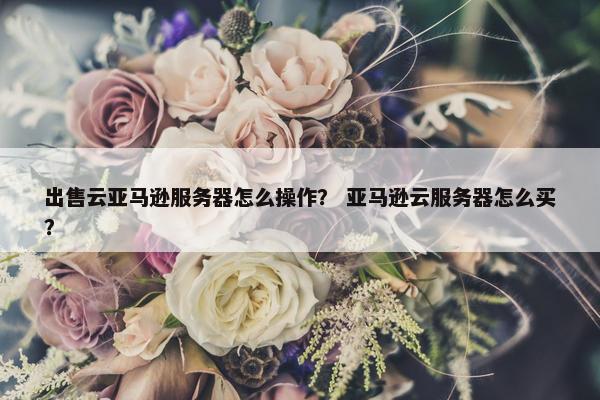 出售云亚马逊服务器怎么操作？ 亚马逊云服务器怎么买？