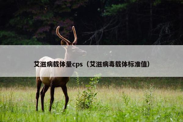 艾滋病载体量cps（艾滋病毒载体标准值）