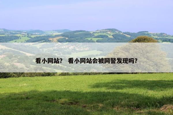 看小网站？ 看小网站会被网警发现吗？