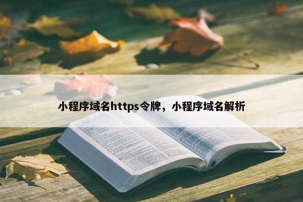小程序域名https令牌，小程序域名解析