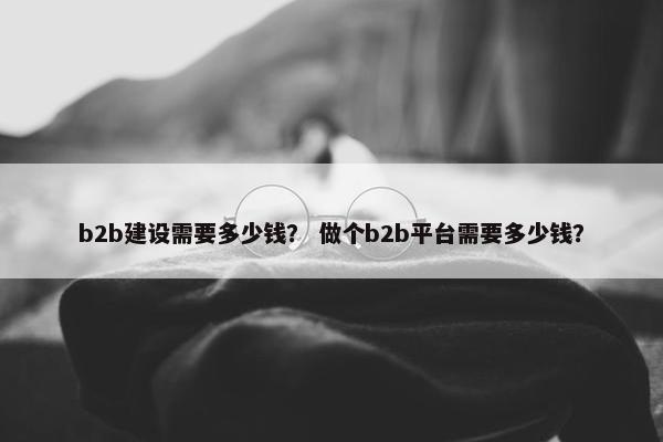 b2b建设需要多少钱？ 做个b2b平台需要多少钱？