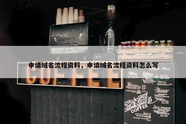 申请域名流程资料，申请域名流程资料怎么写