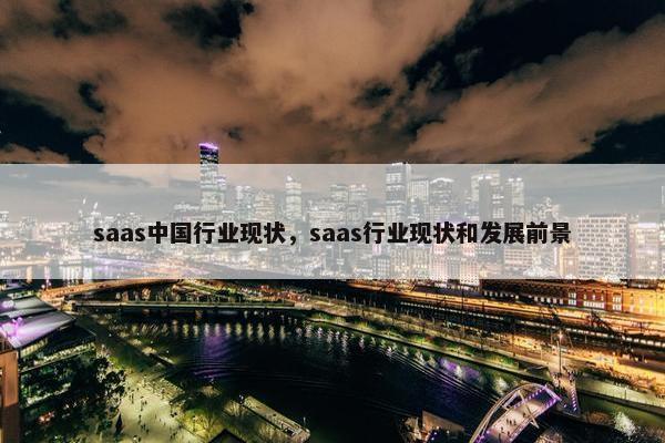 saas中国行业现状，saas行业现状和发展前景