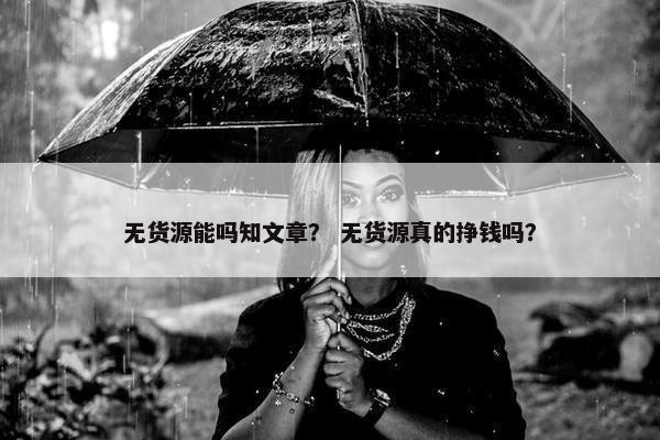 无货源能吗知文章？ 无货源真的挣钱吗？