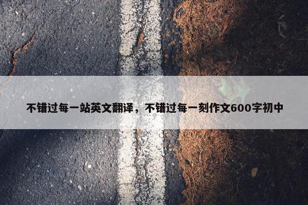 不错过每一站英文翻译，不错过每一刻作文600字初中