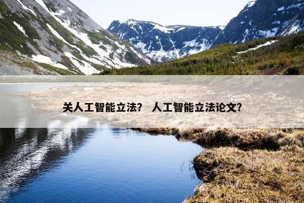 关人工智能立法？ 人工智能立法论文？
