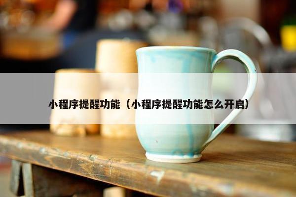小程序提醒功能（小程序提醒功能怎么开启）