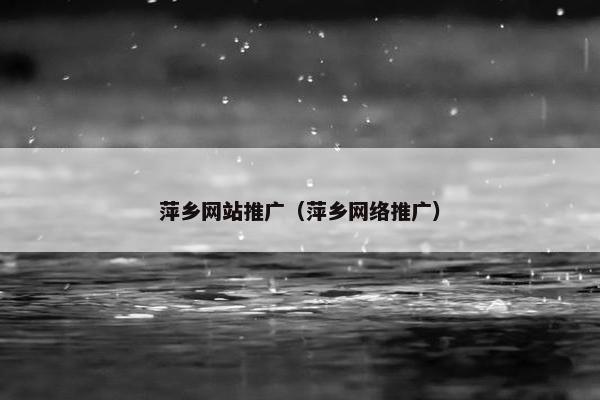 萍乡网站推广（萍乡网络推广）