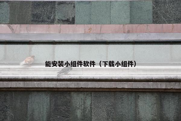 能安装小组件软件（下载小组件）