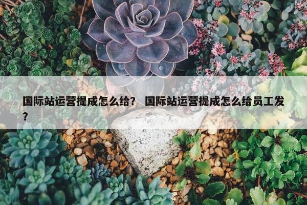 国际站运营提成怎么给？ 国际站运营提成怎么给员工发？