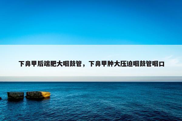 下鼻甲后端肥大咽鼓管，下鼻甲肿大压迫咽鼓管咽口