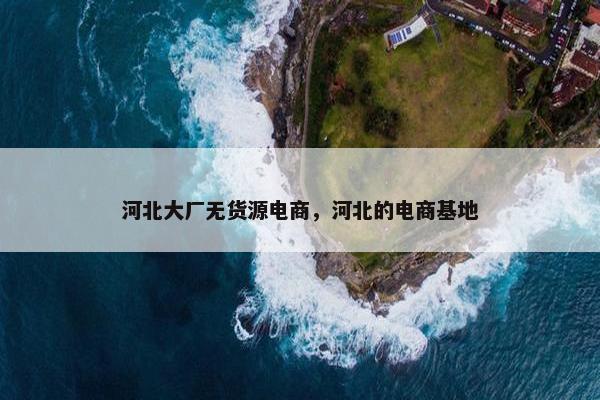 河北大厂无货源电商，河北的电商基地