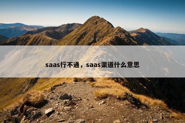saas行不通，saas渠道什么意思