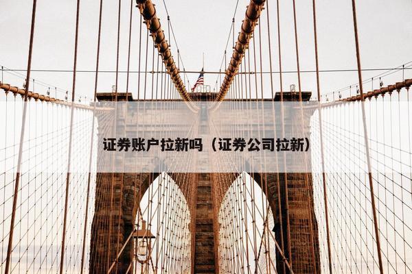 证券账户拉新吗（证券公司拉新）