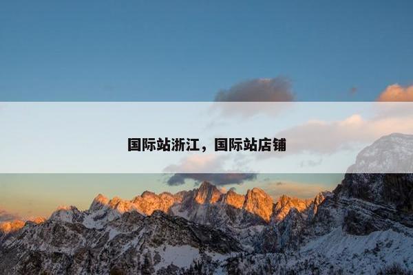 国际站浙江，国际站店铺