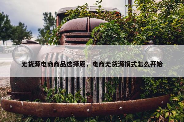 无货源电商商品选择原，电商无货源模式怎么开始