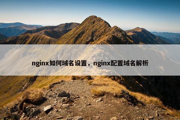 nginx如何域名设置，nginx配置域名解析