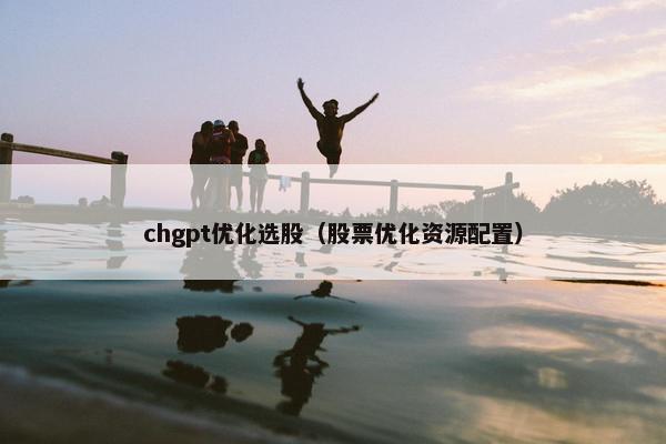 chgpt优化选股（股票优化资源配置）